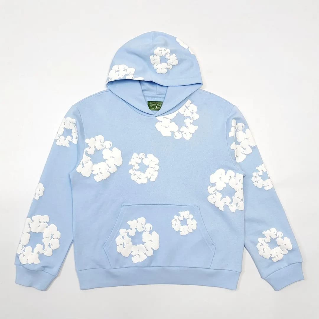 Denim Tears Moletom com Capuz Estampa Coroa de Algodão